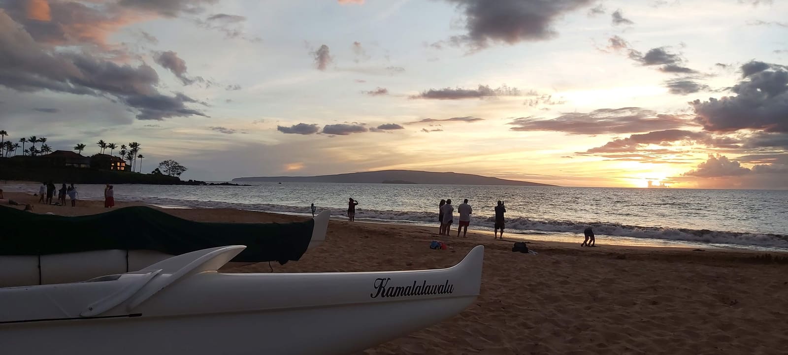 Catamaran sailing off Maui