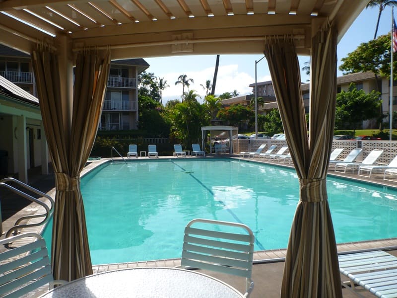 Poolside angle at Kihei Kai Nani